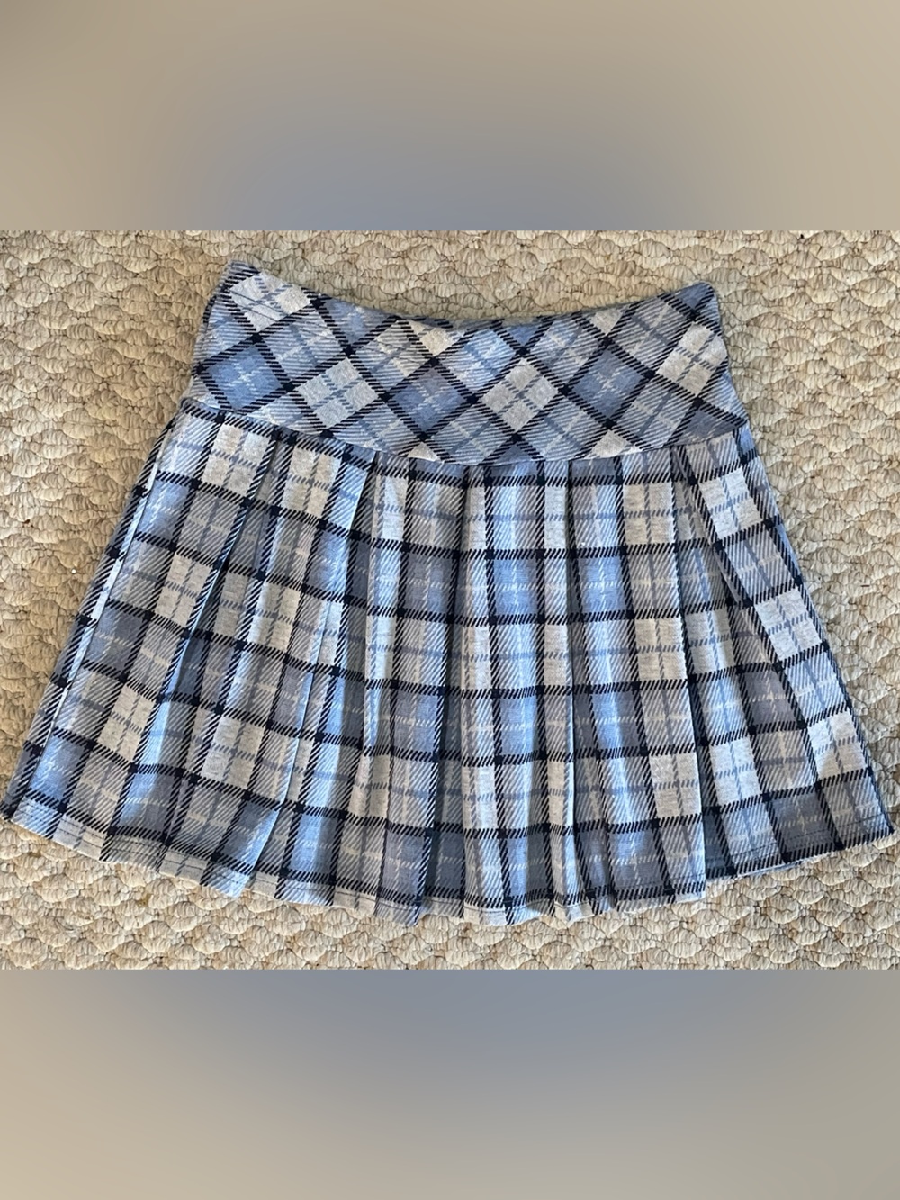 Urban Kids Blue Plaid Box Pleat Skirt